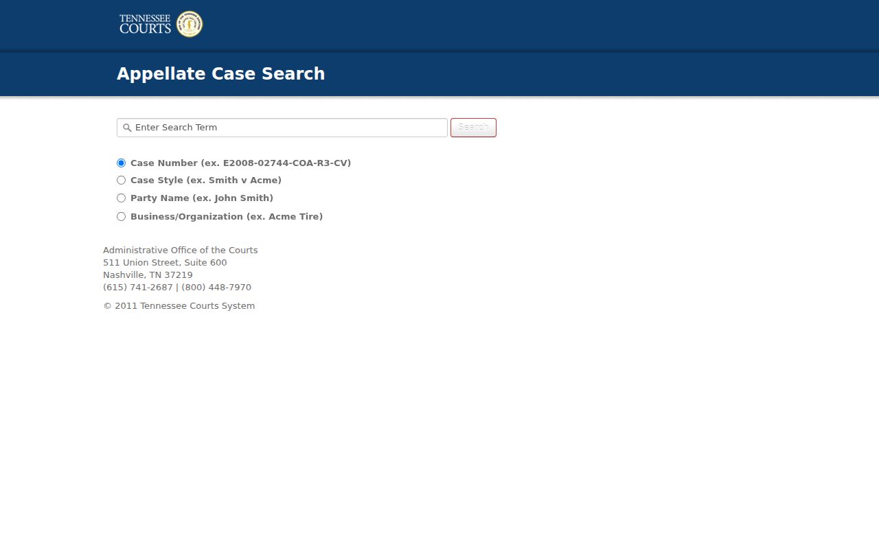 Cookeville residents directory Tennessee appellate case history search